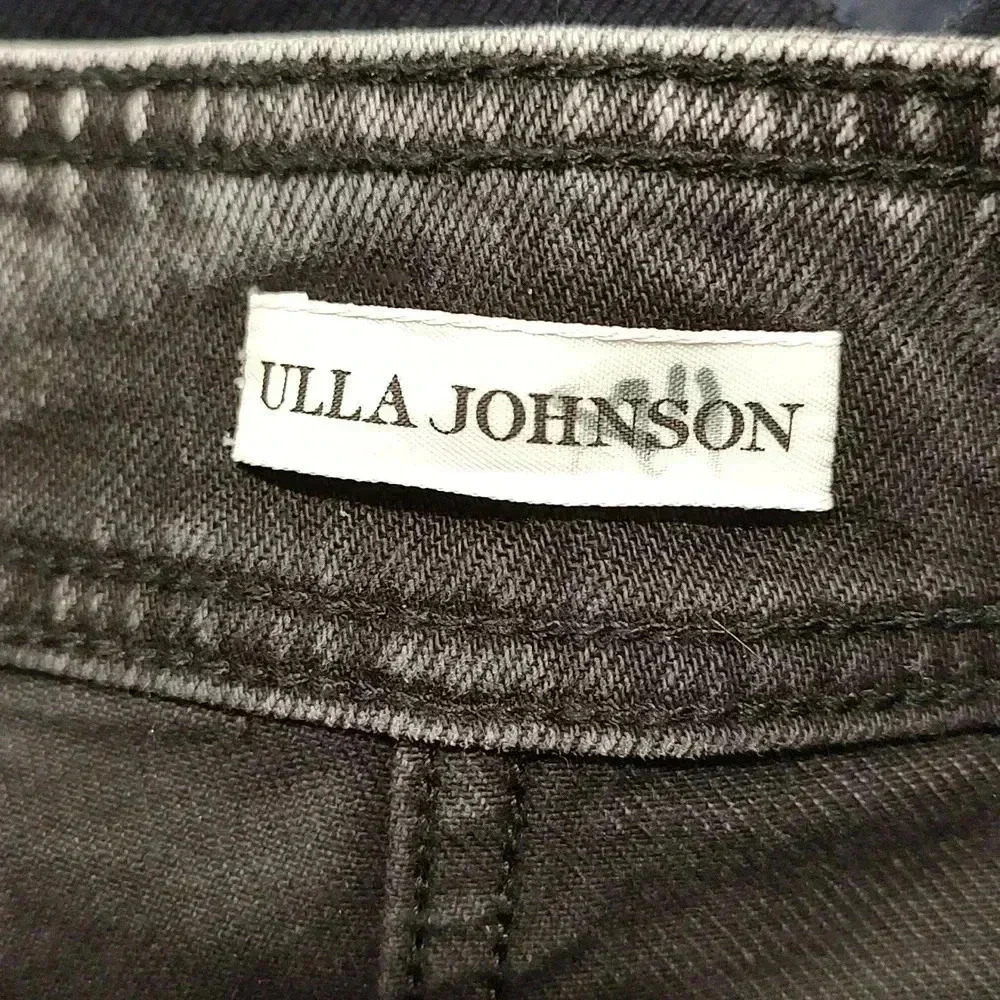 ULLA JOHNSON Carmen Belted Tapered acid washed Jeans - Picture 8 of 9